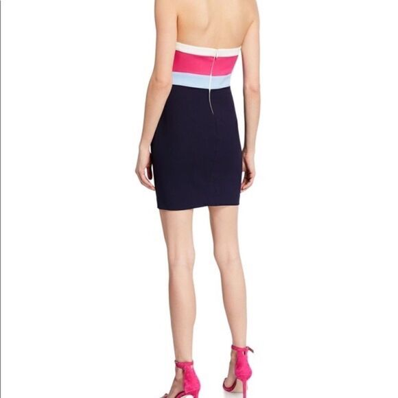 Revolve Likely Marena Tube Mini Strapless Bodycon Dress in Pink Navy Colorblock - Picture 3 of 13